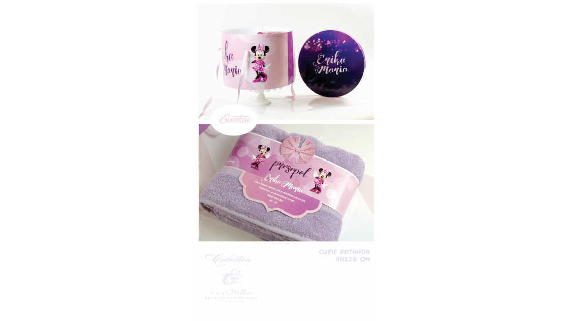 Trusou de botez pentru fetite de inspiratie Disney cu Minnie Mouse, Lily  5